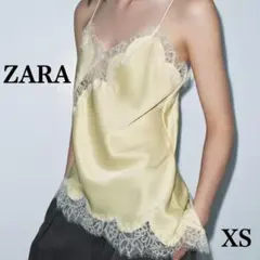 本日限定値引き】zara レーストリムキャミソールトップス ピンク