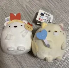 すみっコぐらし 天使なえびてん 推し活ぬいぐるみ しろくま ねこ 2個セット