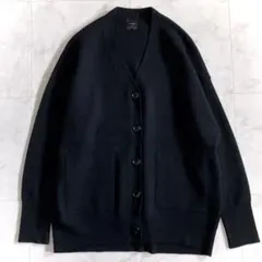 상태좋음 スピックアンドスパン C/ACダブルジャガードカーディガン 블랙