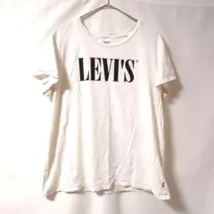 リーバイス デカロゴ 半袖プリントTシャツ 白 XL 海外古着 ゆるだぼ