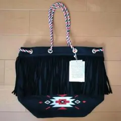 ROOTOTE（ルートート） オルテガ柄 フリンジ付きSYデコポシェット