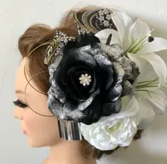 シルバー　和装髪飾り　振袖髪飾り　成人式髪飾り　袴髪飾り　卒業式髪飾り　結婚式