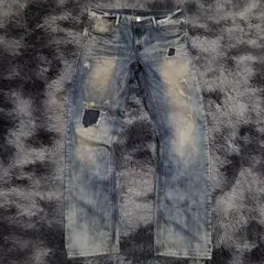 00s archive lace-up denim grunge y2k - メルカリ