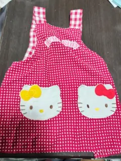 ハローキティ エプロン 赤ドット
