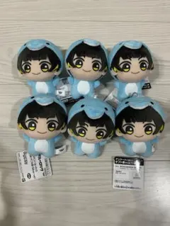 新品タグ付き ブルーロック ちびぐるみ アニマル着ぐるみ 蜂楽廻　6体セット