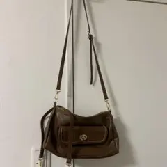 ショルダー バッグ　茶色　ジャンク