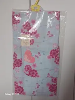 未使用　子供用浴衣帯付き 花柄 サイズ100