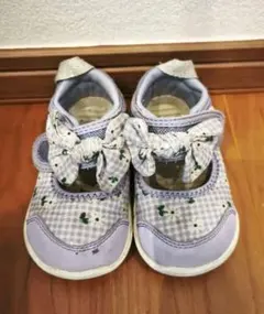 IFME 水陸両用ベビーシューズ 花柄パープル 13.0cm