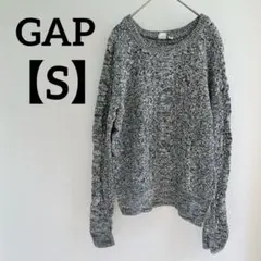 美品❣️GAP 【S】ギャップ　グレー　長袖ニット　セーター　ニット　長袖　秋冬