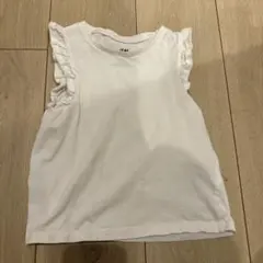 H&M フリルスリーブ タンクトップ ホワイト 98/104のサムネイル