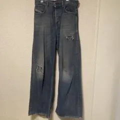 DIESELインディゴワイドレッグデニム