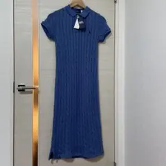 ラルフローレン　ワンピース　ケーブルニット
