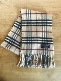 英国製 BURBERRY ノバチェック マフラー ヴィンテージ カシミヤ混