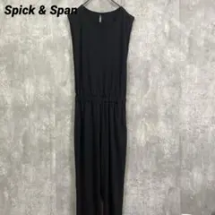 Spick & Span トリアセテートポンチサロペット　オールインワン　黒　Mのサムネイル