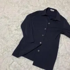 JANE MORE シャツ 9号 ネイビー 上品 きれいめ 羽織りにも◎ 通勤