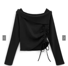 GRL オフショルドロストテレコトップス tu1412