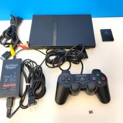 【すぐ遊べる】 PS2 薄型 本体 コントローラー メモリーカードセット