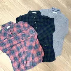 チェック柄シャツ3点セット