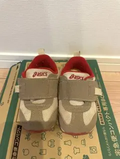 asics スクスク2 SUKUSUKU2 15cm ベージュ/ワイン