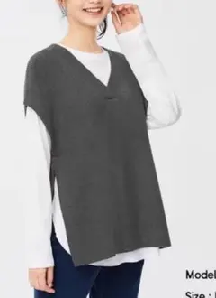 GU ニットポンチョベスト