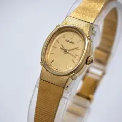 372 稼働 SEIKO レディース 時計 オーバル ゴールド ヴィンテージ