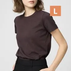 UNIQLO クルーネックT ブラウン　L
