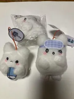 サンリオはなまるおばけ　ぶら下げぬいぐるみ＆指人形