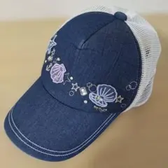 デニムブルー キャップ キッズ　メゾピアノジュニアのサムネイル