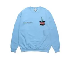 【新品】ワコマリア 23AW クルーネックスウェット BLUE サイズLのサムネイル
