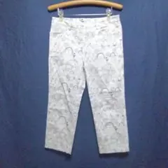 PICONE クロップドパンツ シルバー 光沢 裾ボタン イタリア 40 - メルカリ