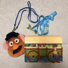 【美品】ディズニー トイストーリーポテトヘッド コインケース ポップコーンバケツ