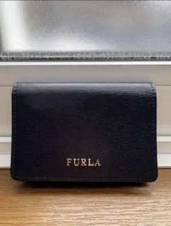 【美品】FURLA　フルラ　名刺入れ　カードケース　ブラック　黒のサムネイル