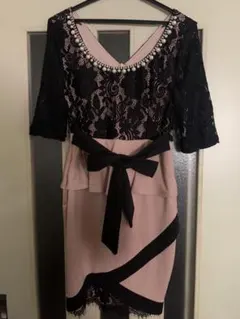 dazzy store ピンク黒キャバドレス