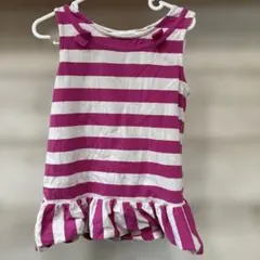 Gymboree ノースリーブ ワンピース ボーダー フリル 6 120のサムネイル