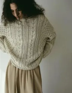 etre tokyo ローゲージケーブルニット SNAP SAKIKO │ ETRE TOKYO official online store(エトレトウキョウ)