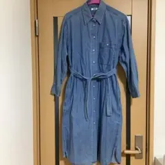 か*ん様 ユニクロ デニムシャツワンピース S