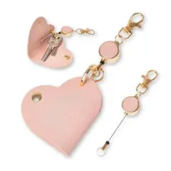⭐️新品⭐️リールキーホルダー ピンク ハート キーホルダー リール付き 可愛い