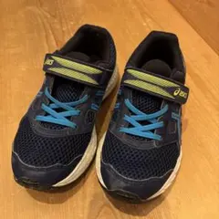 最終値下げasics ネイビー/ブルー スニーカー　記名あり　21.0cm