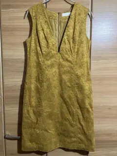 Lily Brown モールフロッキーワンピース 花柄刺繍 ノースリーブ