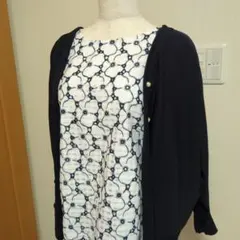 エニィスィスanySiS アンサンブル　М　愛しの着回し カーディガン×ブラウス