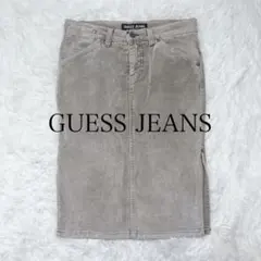 希少 GUESS JEANS ゲス コーデュロイ タイトスカート ブラウン 膝丈のサムネイル