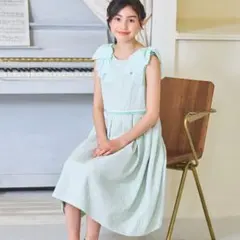 CHOPIN【ジュニア】肩リボンジャカードドレスのサムネイル