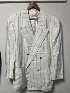 Gianni Versace ストライプ ダブルブレストジャケット