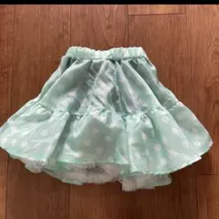新品未使用　リトシー　ミニーマウス　スカート ミントグリーン