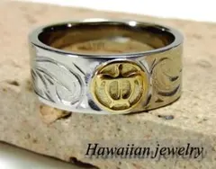 【SALE】ハワイアンジュエリー　ホヌ　シルバーリング　メンズ　リング　指輪