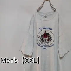 S42【US輸入】フルーツオブザルーム　半袖Tシャツ【メンズXXL】白グレー