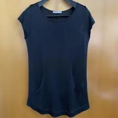 theory luxe黒ラメ半袖シアーカットソー38サイズ