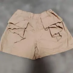 ベージュ フリル付き ハーフパンツ 100