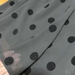 GRL ドット柄シアーフレアスカート