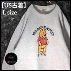 90s USA製 ビンテージ 熊のプー 刺繍 スウェット ディズニー 古着 レア